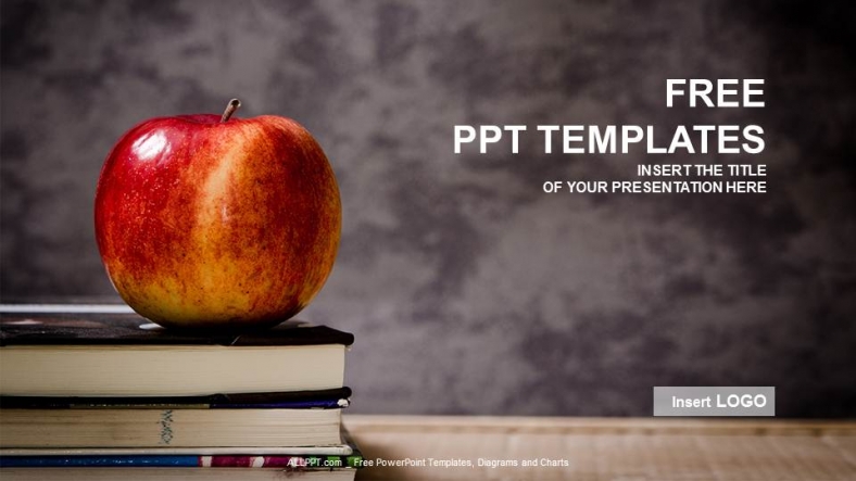 Apple And Book Education PPT Templates Powerpoint And Google Slides 