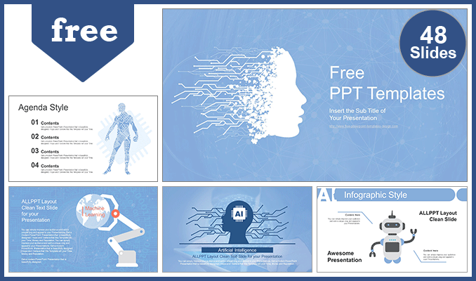 Artificial Intelligence High Technology PowerPoint Templates 