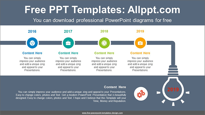 Bright light bulb PowerPoint Diagram Template - Powerpoint and google ...