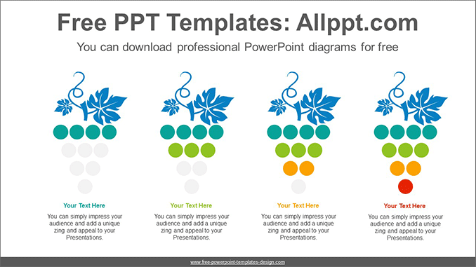 Change grape clusters PowerPoint Diagram Template - Powerpoint and ...