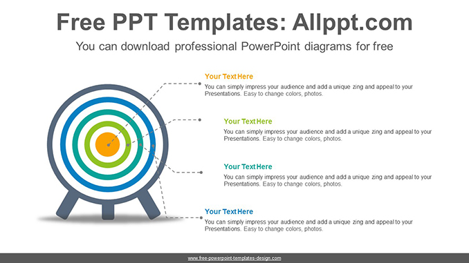 Color changeable target PowerPoint Diagram Template - Powerpoint and ...