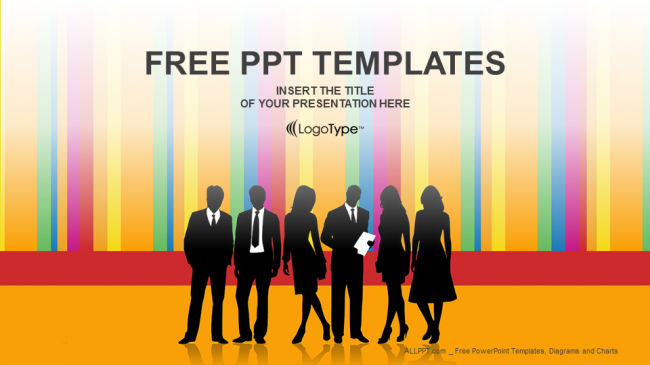 Cooperate Silhouette Business PPT Templates Powerpoint And Google