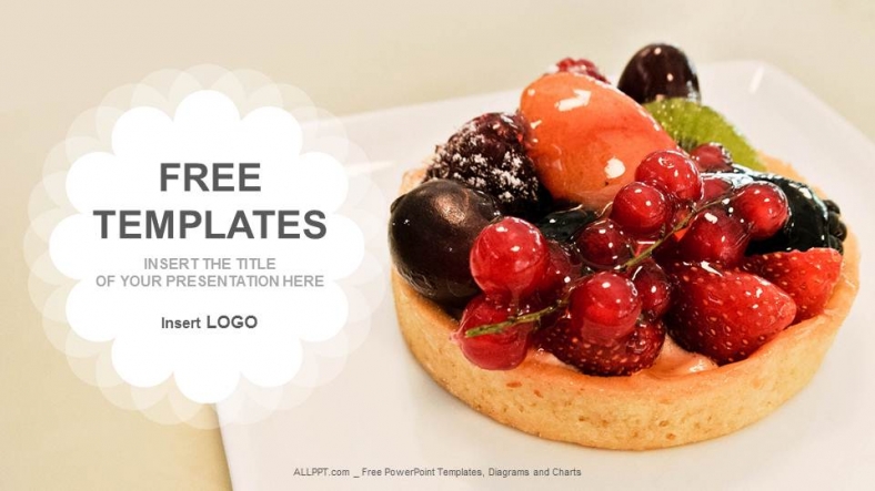 Fruit Tart Food PowerPoint Templates Powerpoint And Google Slides 