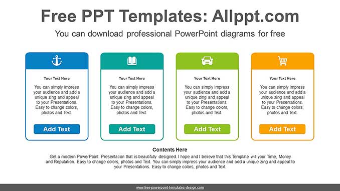 Icon Text Boxes PowerPoint Diagram - Powerpoint and google slides ...