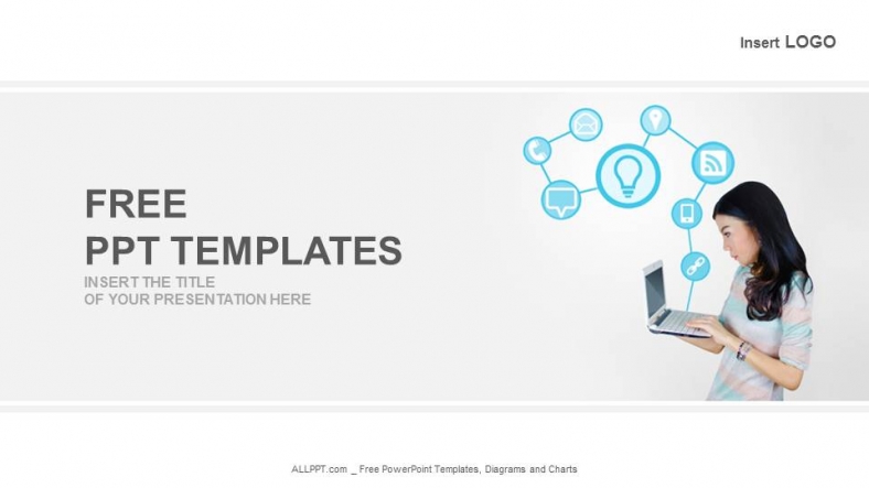 Free Computers Powerpoint template design Saveslides templates