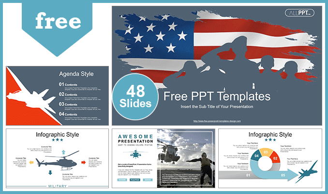 Patriotic Soldier Saluting PowerPoint Templates Powerpoint and google