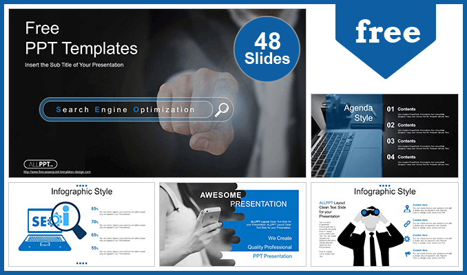 Free Computers Powerpoint template design Saveslides templates
