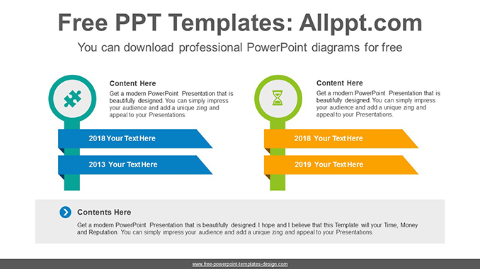 Sign Post Powerpoint Template Two signposts PowerPoint Diagram Template - Powerpoint and google ...