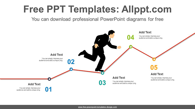 Businessman Rising Chart PowerPoint Diagram posting image