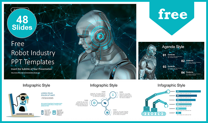 Humanoid Robot Industry PowerPoint Templates posting