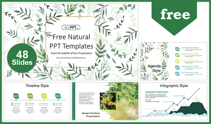 Natural Leaf PowerPoint Templates posting