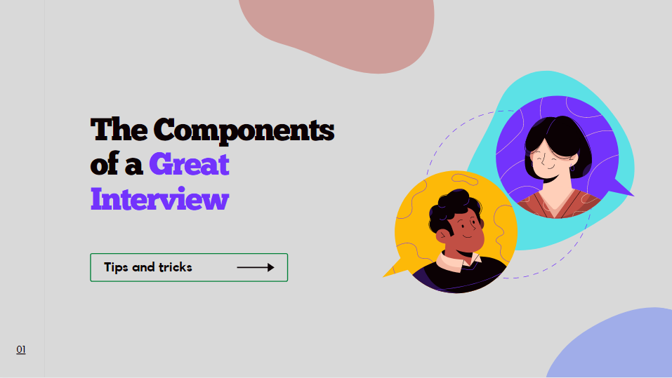 The Conponent of a Great Interview - Powerpoint and google slides ...